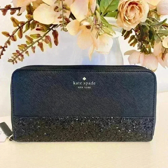 kate spade greta court penny neda wallet black - Picture 1 of 5